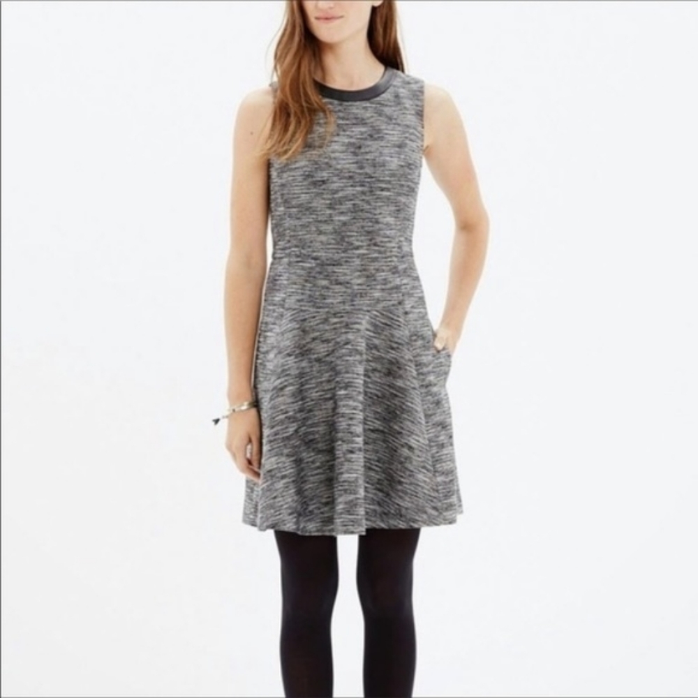 Madewell Tweed Sleeveless Skater Dress Size 0